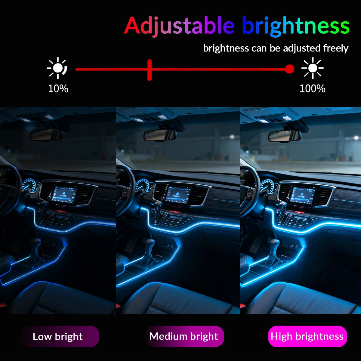 18in1 Full Color LED Ambientebeleuchtung RGB – SwissGlanzGarage Ansicht 4