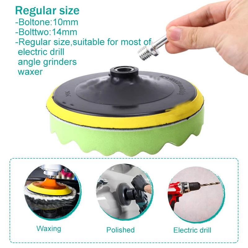 3-Zoll-Autopolierpad-Set aus Schaumstoff und Wolle mit selbstklebender Rückseite, kompatibel mit DA-Poliermaschinen f...