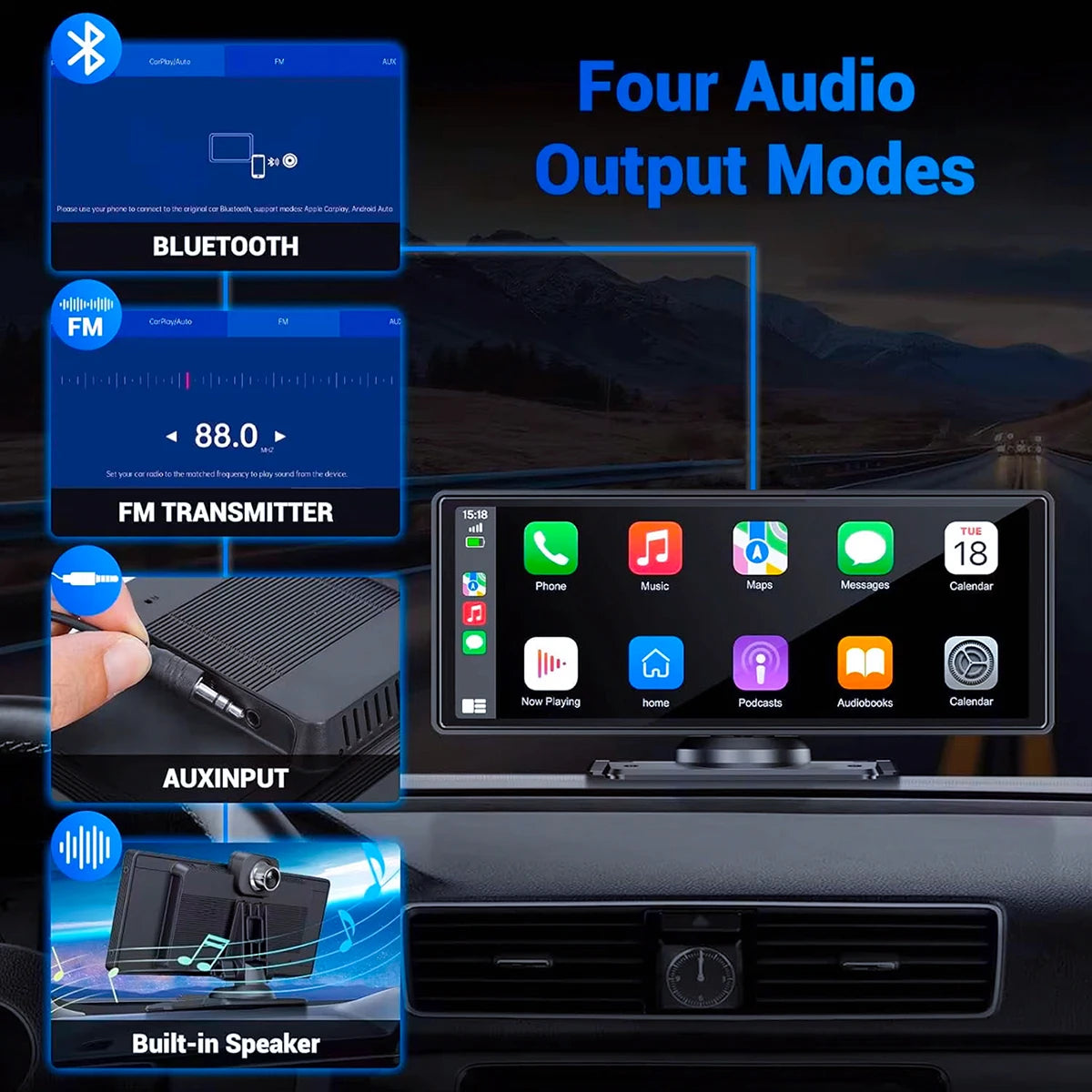 Pionray Tragbares 7/10 Zoll CarPlay – SwissGlanzGarage Ansicht 5
