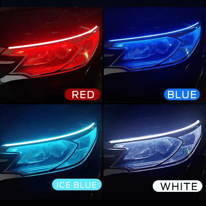 12V LED Leuchtstreifen Tagfahrlicht 2 Stück – SwissGlanzGarage Ansicht 3