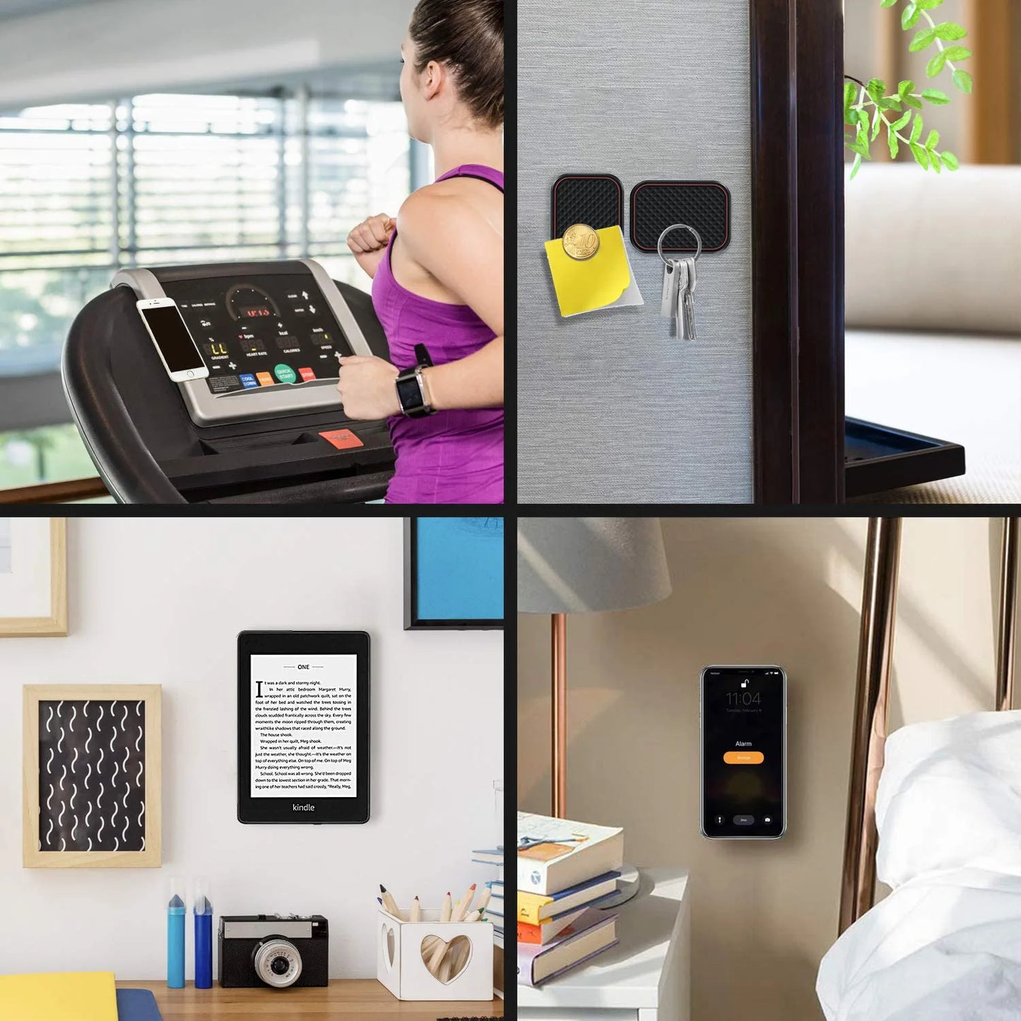 Magnetische Autotelefonhalterung, rechteckig, flach, universeller Autotelefonhalter für Armaturenbrett, Kühlschrank, ...