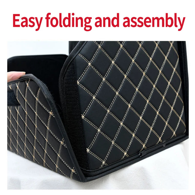 Auto Trunk Organizer Box Große Kapazität Auto Multiuse Werkzeuge Lagerung Tasche Verstauen Aufräumen Leder Falten Für...