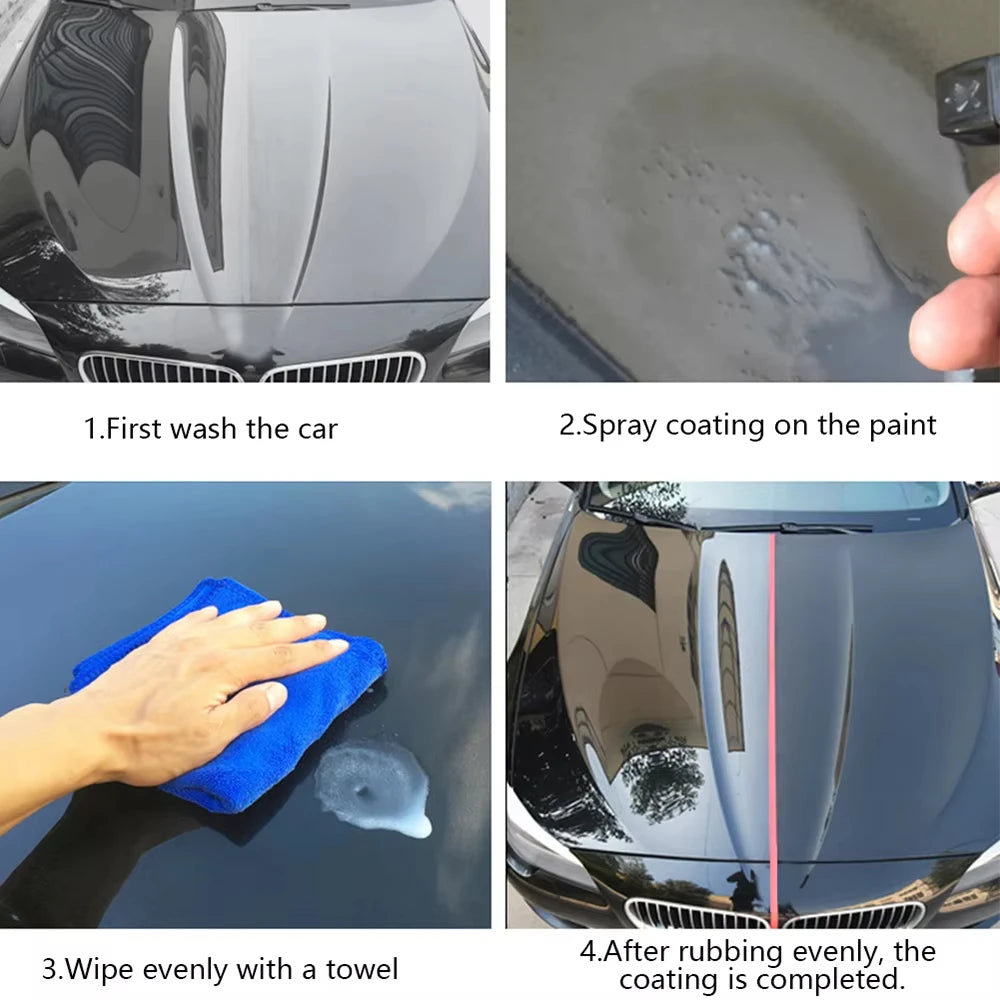Keramik-Autobeschichtungsspray, Keramikbeschichtung für Auto und Motorrad, hydrophob, schützt, poliert, Lackpflege, D...