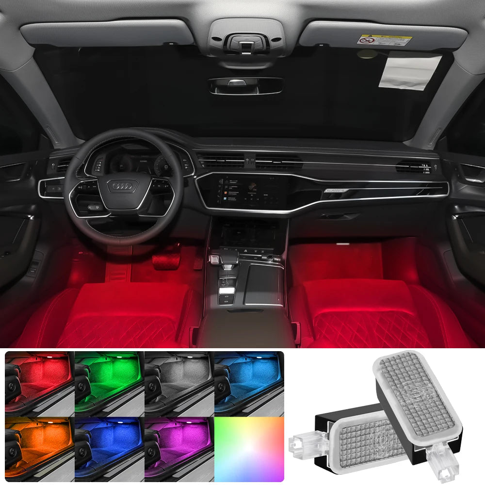 LED Fussraumbeleuchtung für Audi A1 A3 A4 Q5 – SwissGlanzGarage Ansicht 2
