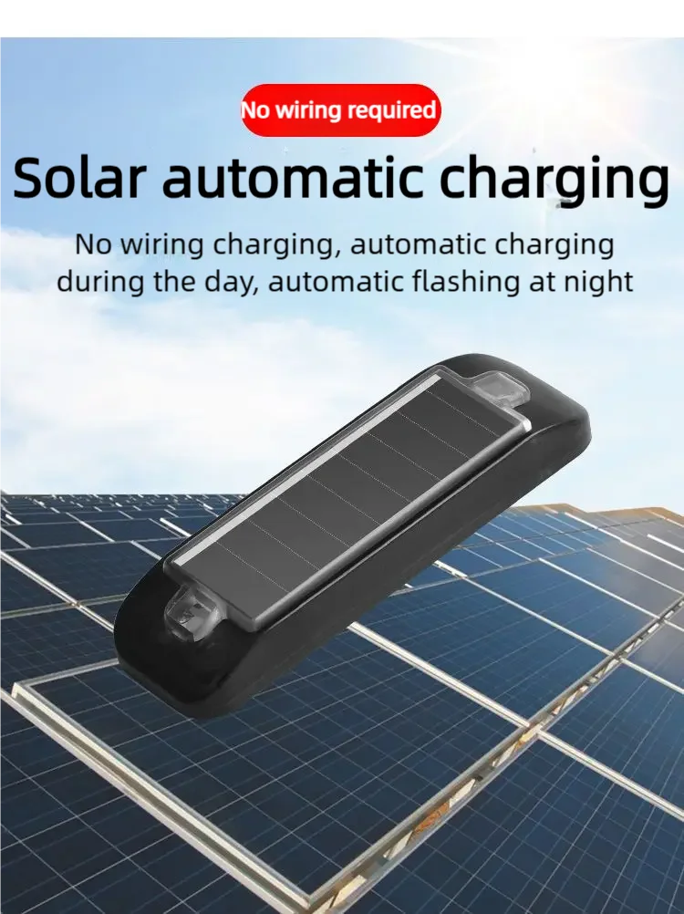 Mini LED Solar Warnlicht – SwissGlanzGarage Ansicht 2