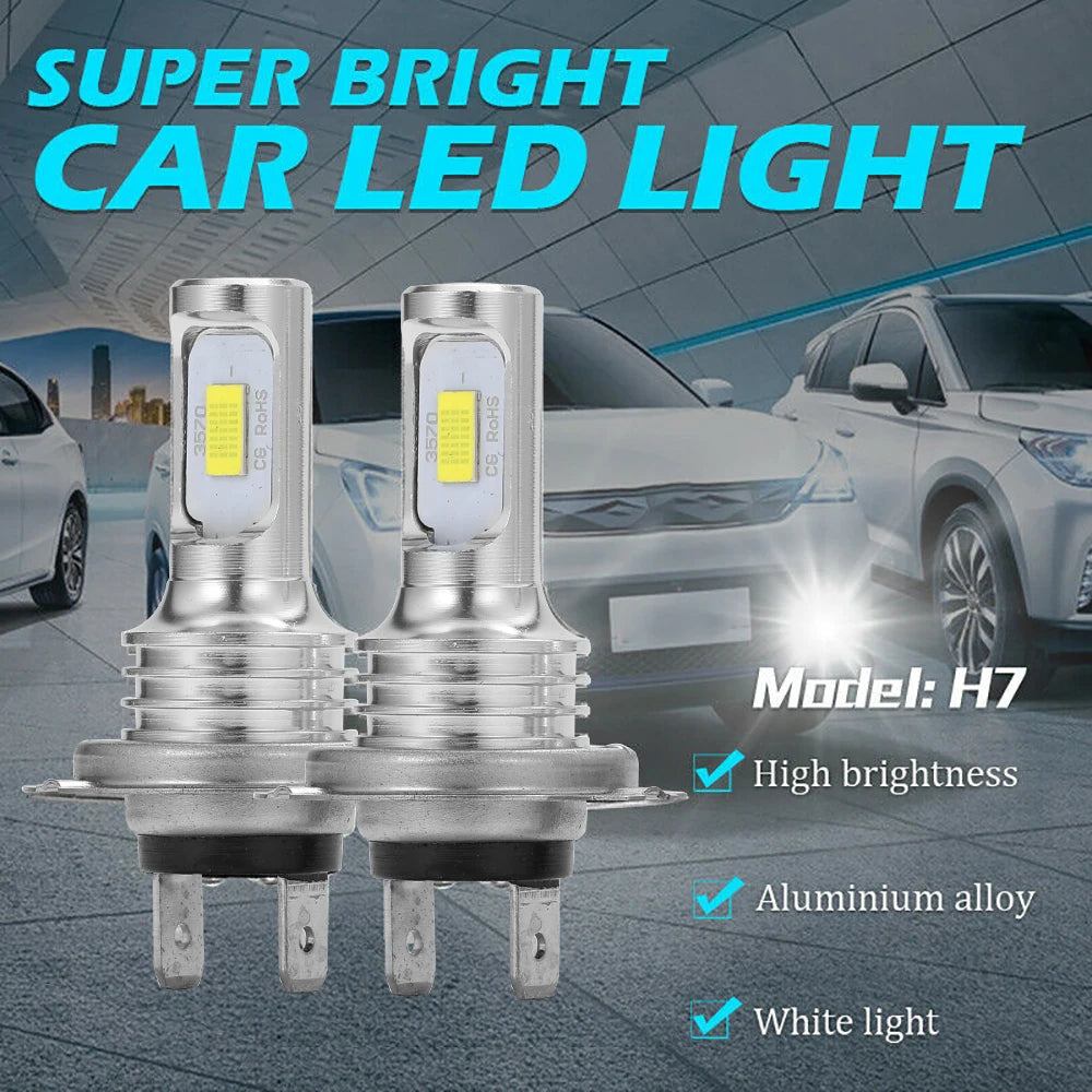 H7 LED Scheinwerferbirnen Set 6000K – SwissGlanzGarage Ansicht 3