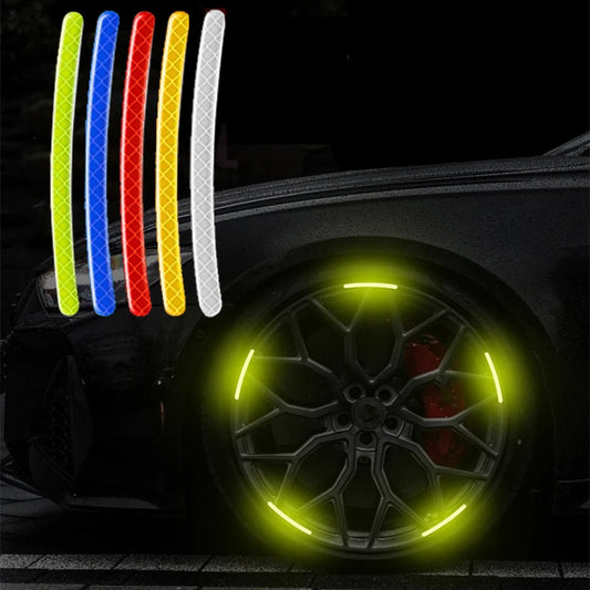 Reflektierende Felgen-Aufkleber Set