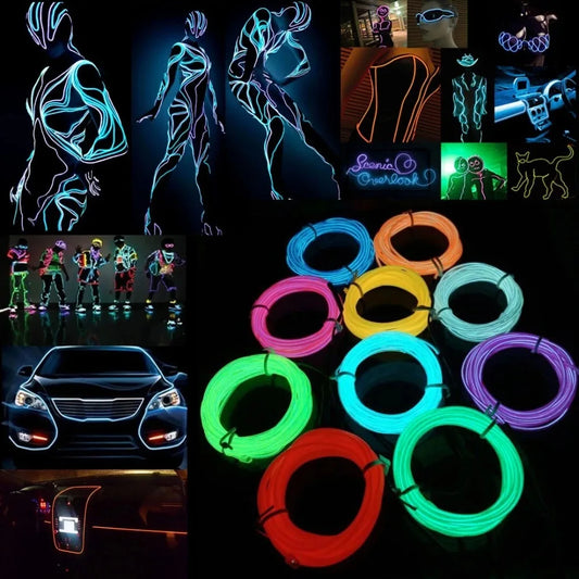 Neon Glow EL Draht 10m 5V 12V – SwissGlanzGarage Ansicht 2