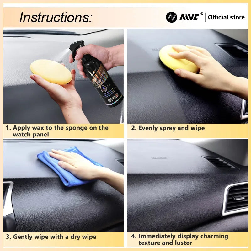 Kunststoff-Leder-Auffrischer und -Restaurator-Creme für Autoinnenraum