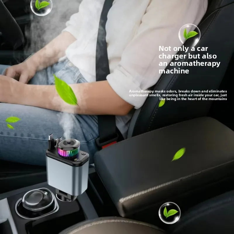 180W 5-in-1 Auto Schnell-Ladegerät mit Kabel – SwissGlanzGarage Ansicht 3