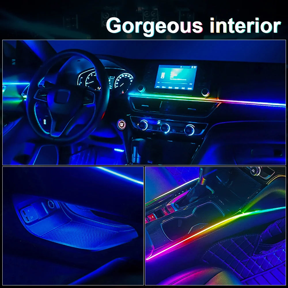 LED-Ambientebeleuchtung 6/10/14/18 in 1 RGB Streifen – SwissGlanzGarage Ansicht 5