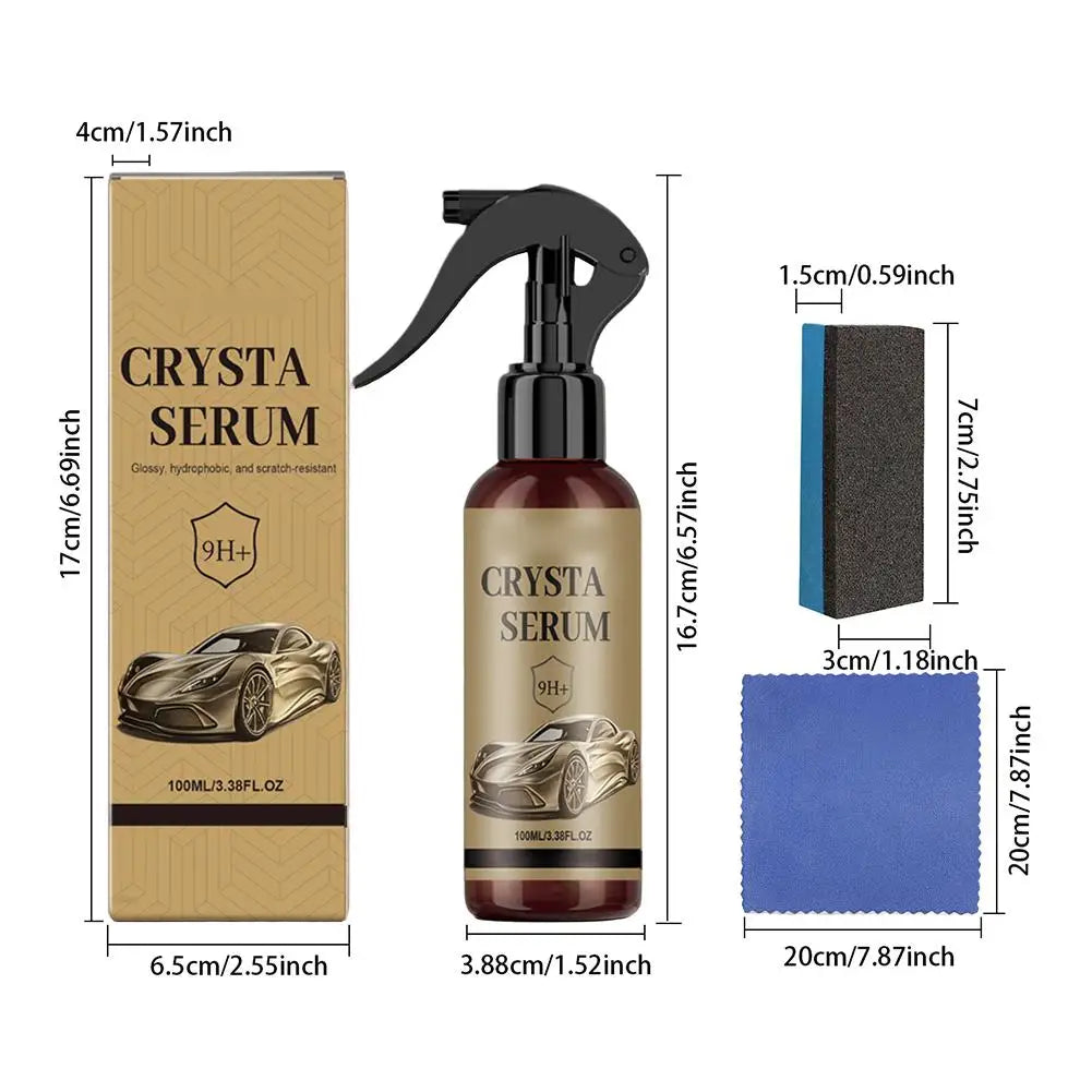 Keramikbeschichtung, 100 ml, Lackschutzspray, Keramikbeschichtungsspray für Autos, mit Schwamm und Tuch für Auto, LKW...
