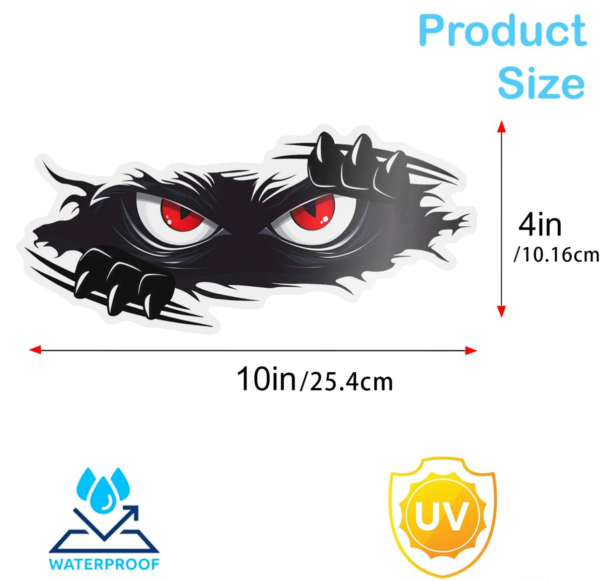 Lustiger Monster Aufkleber 3D Vinyl – SwissGlanzGarage Ansicht 5