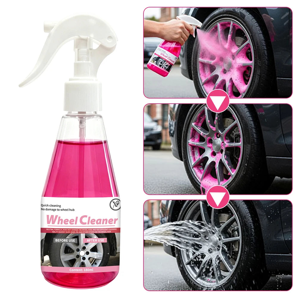 180 ml Autofelgen-Reifenreiniger, leistungsstarker Radreiniger, nicht scheuernde