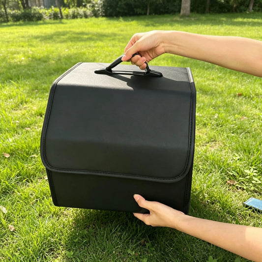 Lagerung Box PU Leder Mehrzweck Faltbare Auto Stamm Lagerung