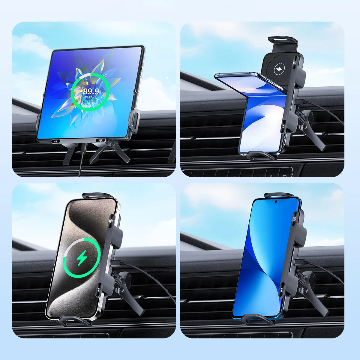 Universal Auto Telefon Halter Drahtlose Ladegerät Telefon Halterung Intelligente Induktion Elektrische Rotation Telef...