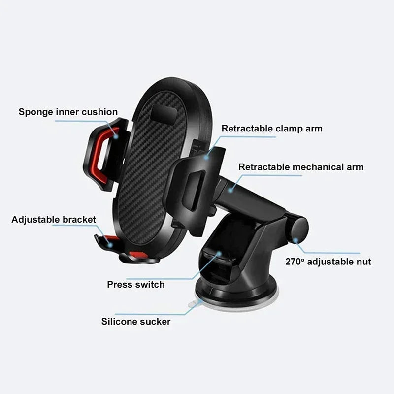 360 ° Rotation Auto Telefon Halter Drehbare Saugnapf Windschutzscheibe Telefon Halterung Air Vent Schwarz Handy Ständ...