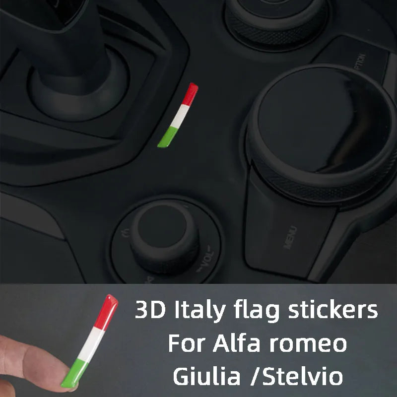 3D Italienische Flagge Schaltpanel Aufkleber – SwissGlanzGarage Ansicht 2