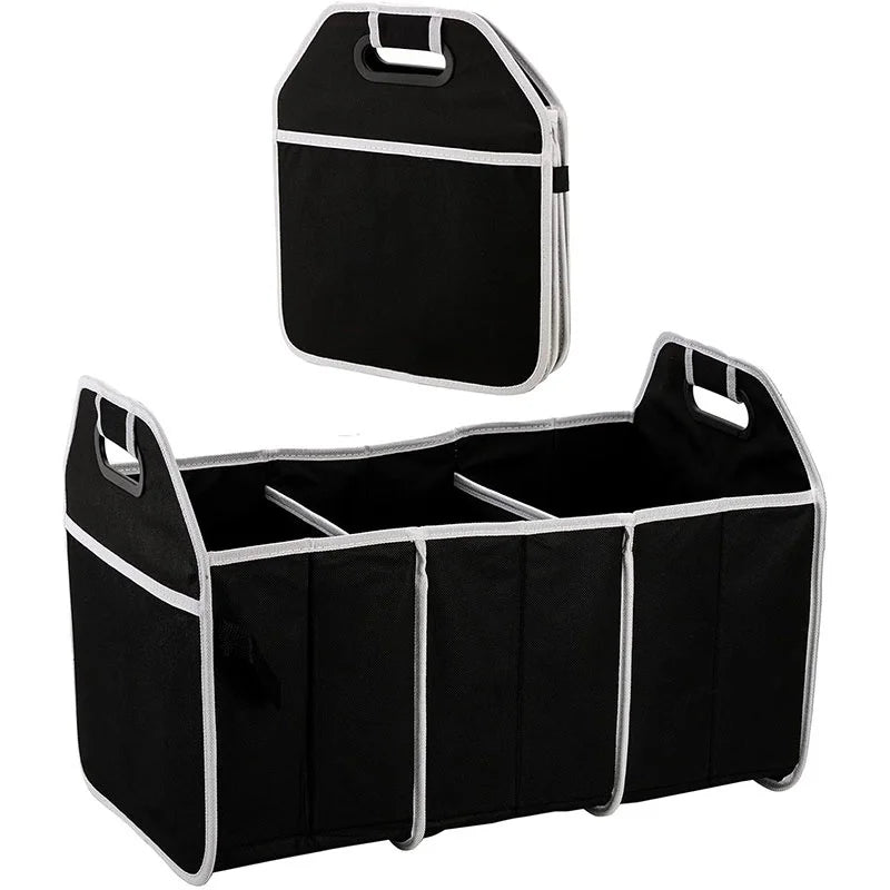 1 STÜCK Kofferraum-Aufbewahrungsbox Extra großer zusammenklappbarer Organizer mit 3 Fächern Home Car Seat Organizer A...
