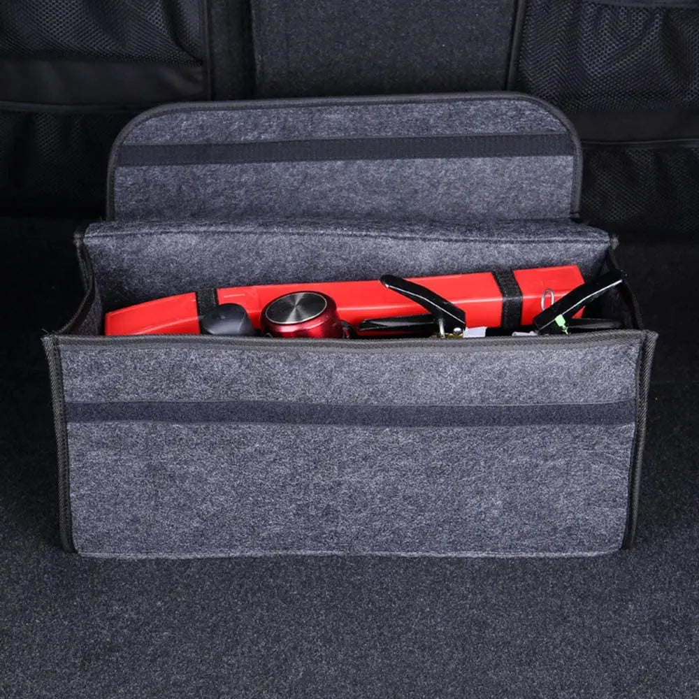 Neue Auto Trunk Organizer Auto Faltbare Weiche Filz Lagerung Box Fracht Container Box Stamm Tasche Verstauen Aufräume...