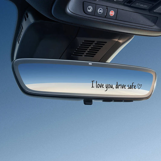 I Love You Drive Safe Spiegelaufkleber – SwissGlanzGarage Ansicht 2