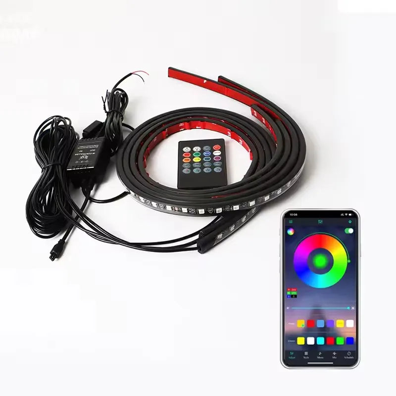 RGB Außen Auto LED Streifen APP Fernbedienung LED Streifen Unter Auto