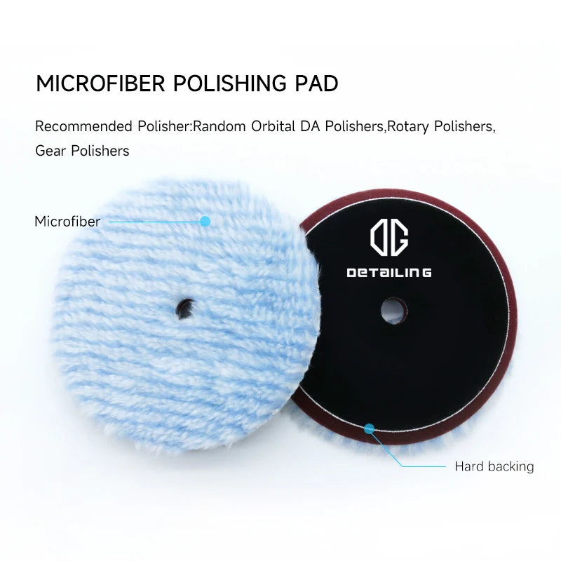 DETAILING 3" 5" 6" Mikrofaser Polierpad Autos Körperpolitur Polieren Wachsräder für DA/RO Auto Polierer