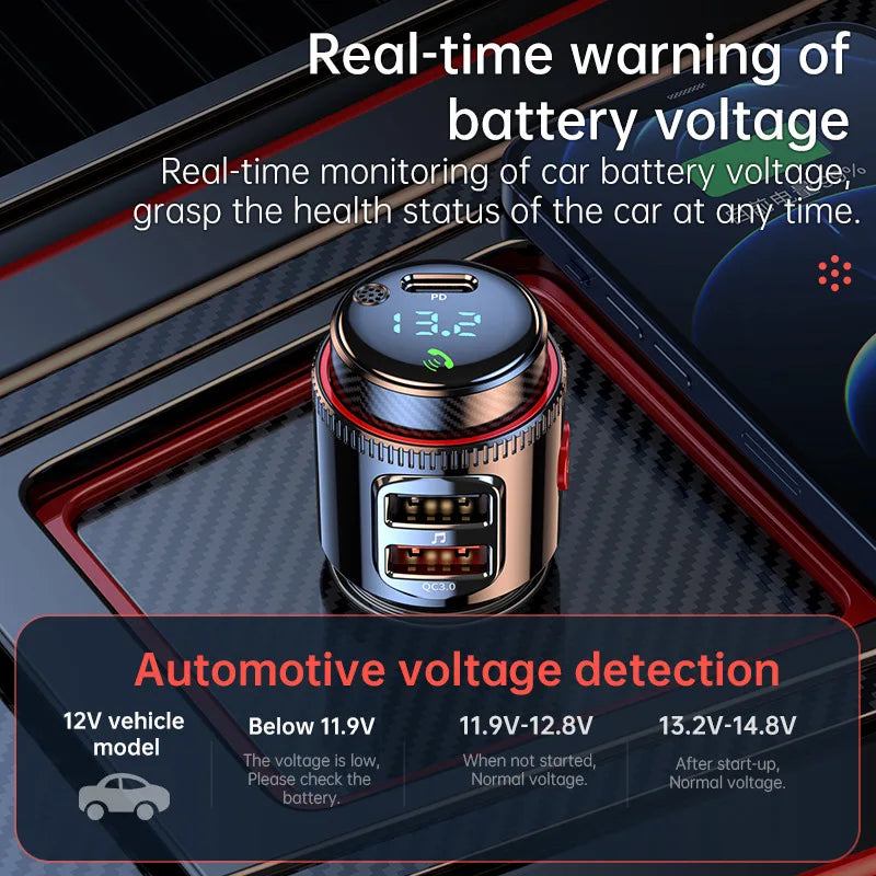 Bluetooth FM-Transmitter PD30W+QC3.0 MP3 Player – SwissGlanzGarage Ansicht 6