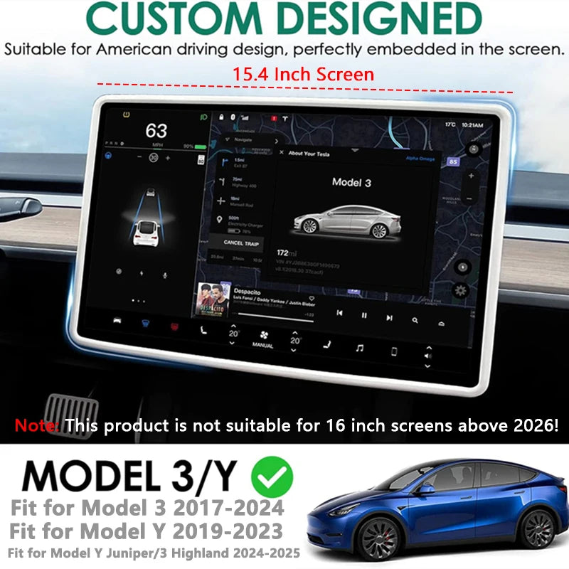 Silicone Protective Frame Edge Abdeckung Tesla Model 3/Y – SwissGlanzGarage Ansicht 2