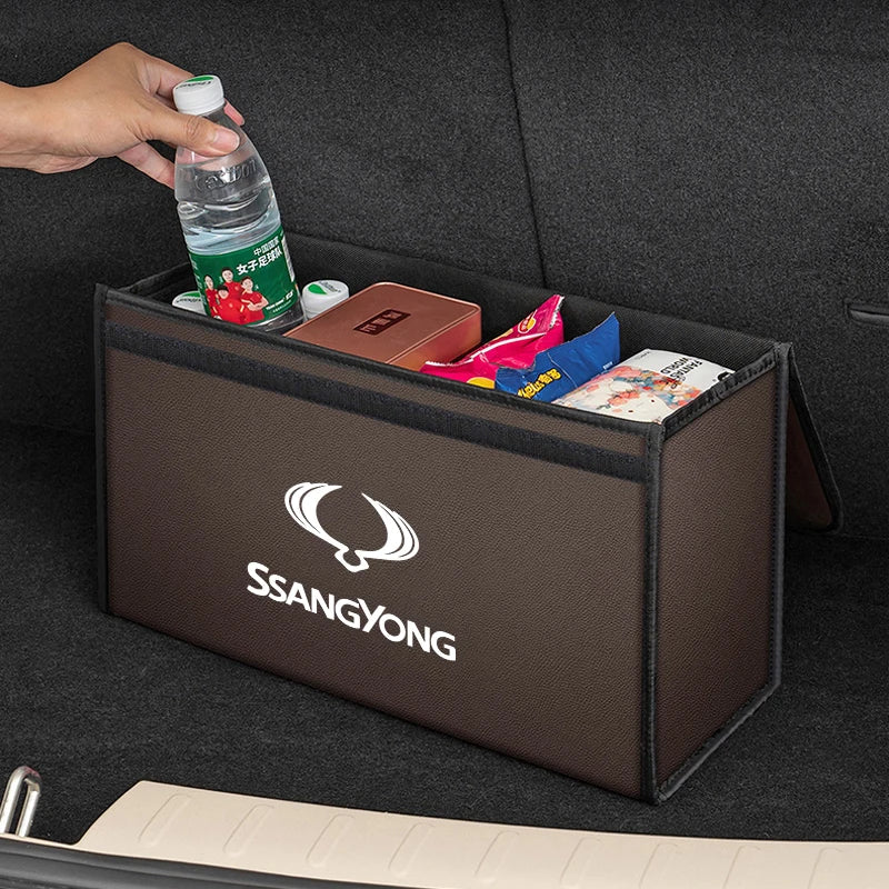 Auto Trunk Organizer Box Faltbare Lagerung Aufräumen Tasche Auto Zubehör Für Ssangyong Rexton Tivoli Musso Kyron Kora...