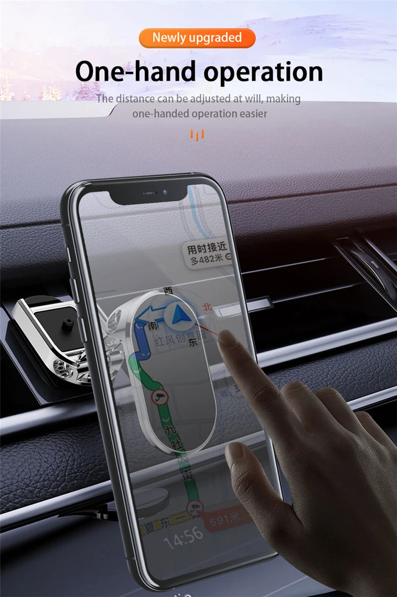 Faltbare Magnetische Auto Telefon Ständer Magnet Telefon Dashboard Halter 360-grad Drehbare Navigation Halter Auto Zu...
