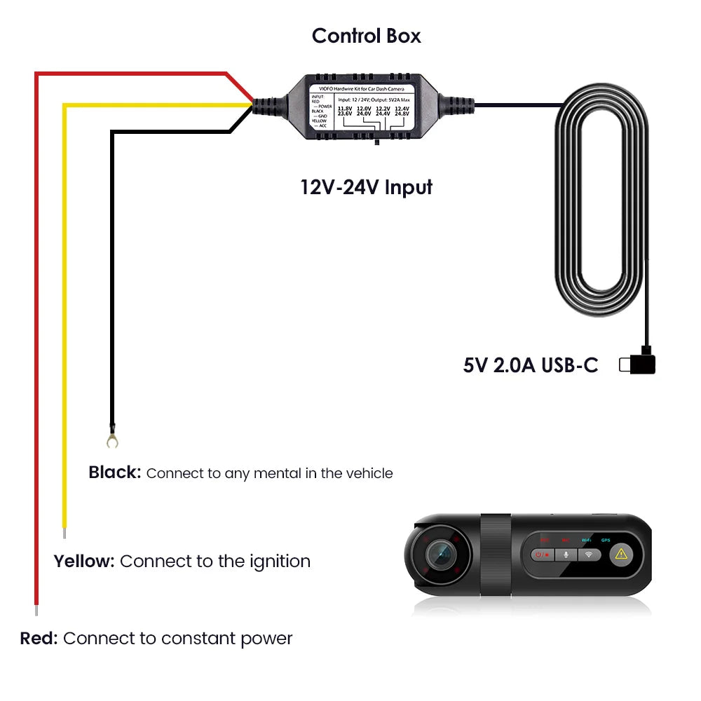 VIOFO Type-C HK4 ACC Hardwire Kabel – SwissGlanzGarage Ansicht 5