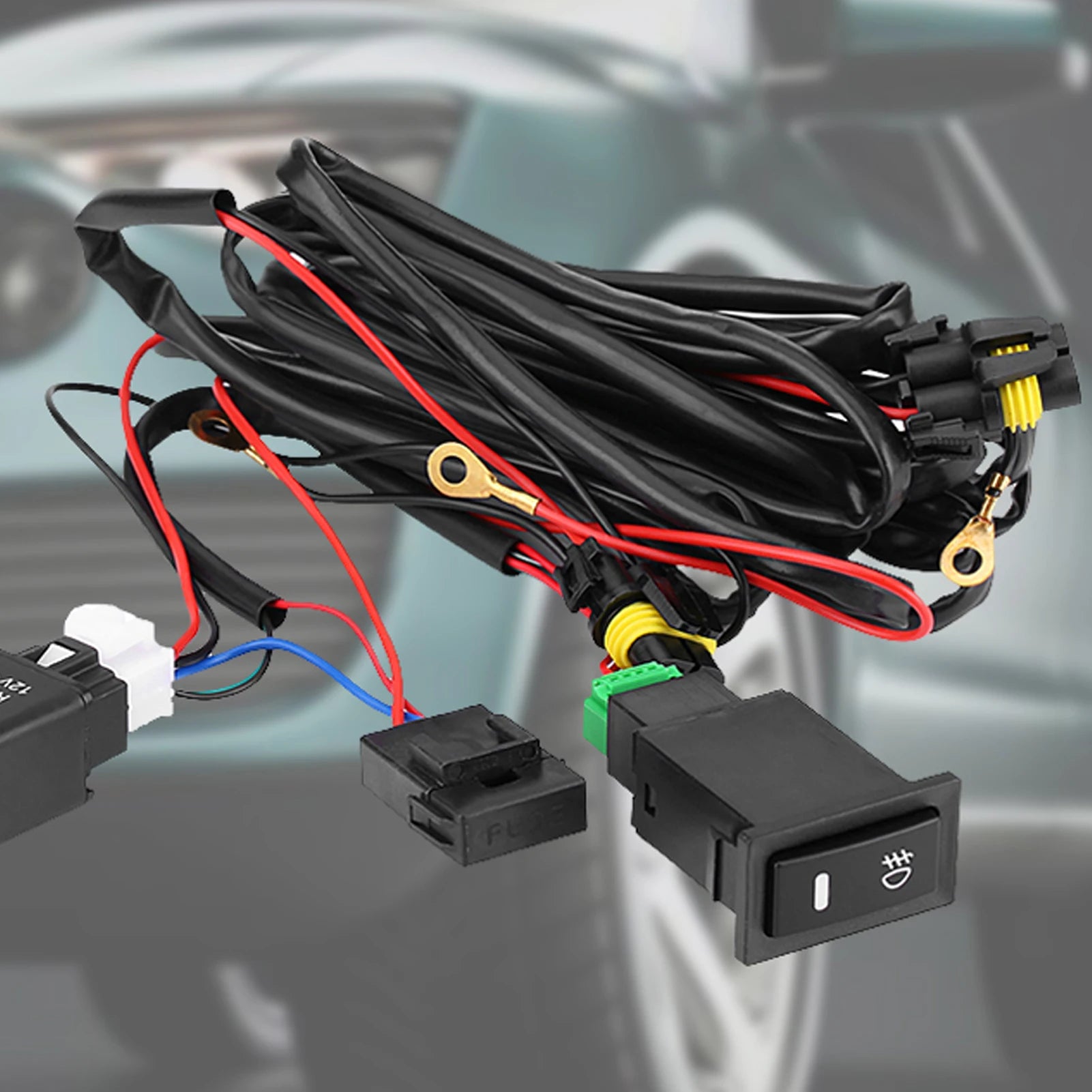 12V Universal Auto LED Nebelscheinwerfer Schalter Set – SwissGlanzGarage Ansicht 4