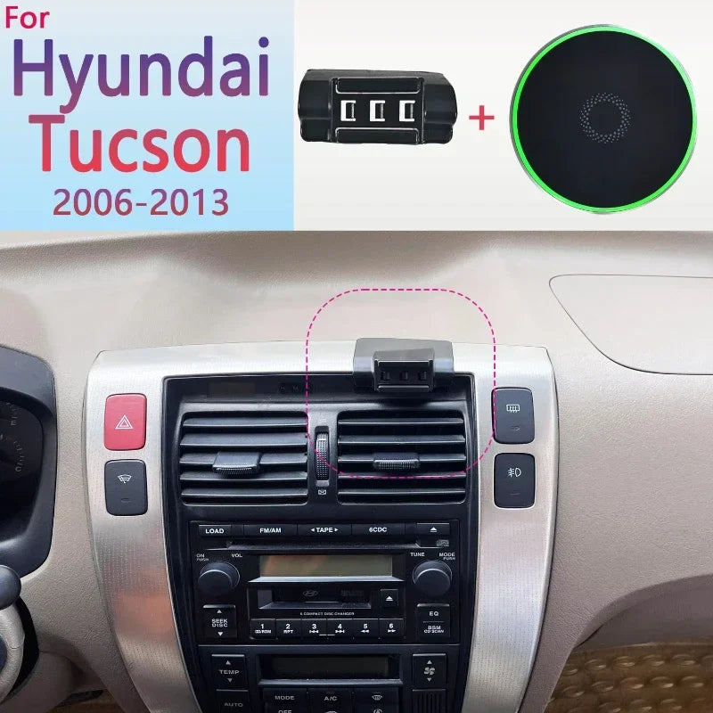 Auto Telefon Halter Für Hyundai Tucson 2006 2007 2008 2009 2010 2011-2013 15W Drahtlose Lade Telefon Stehen auto Zubehör
