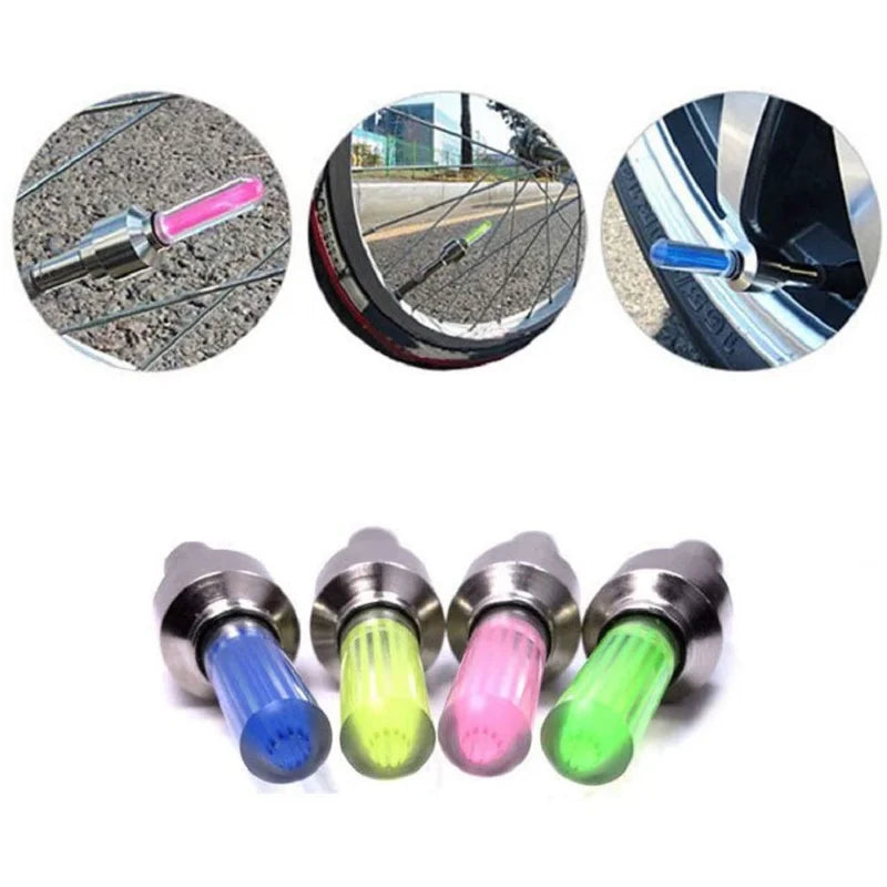LED Ventilkappen Set für Auto und Fahrrad – SwissGlanzGarage Ansicht 4