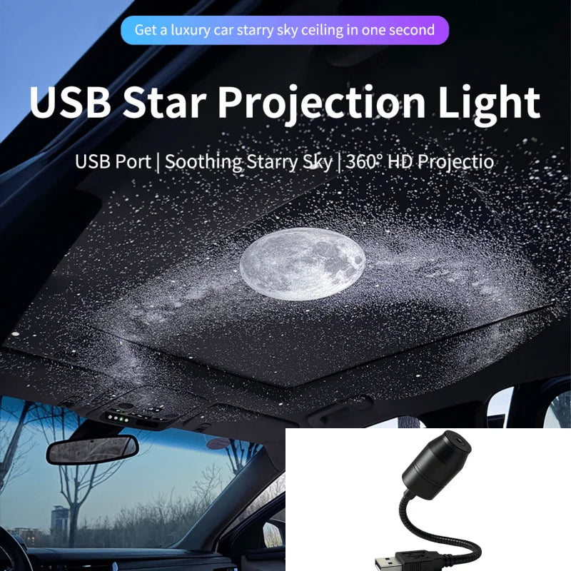 Auto-Innenraumbeleuchtung USB Romantischer LED-Sternenhimmel