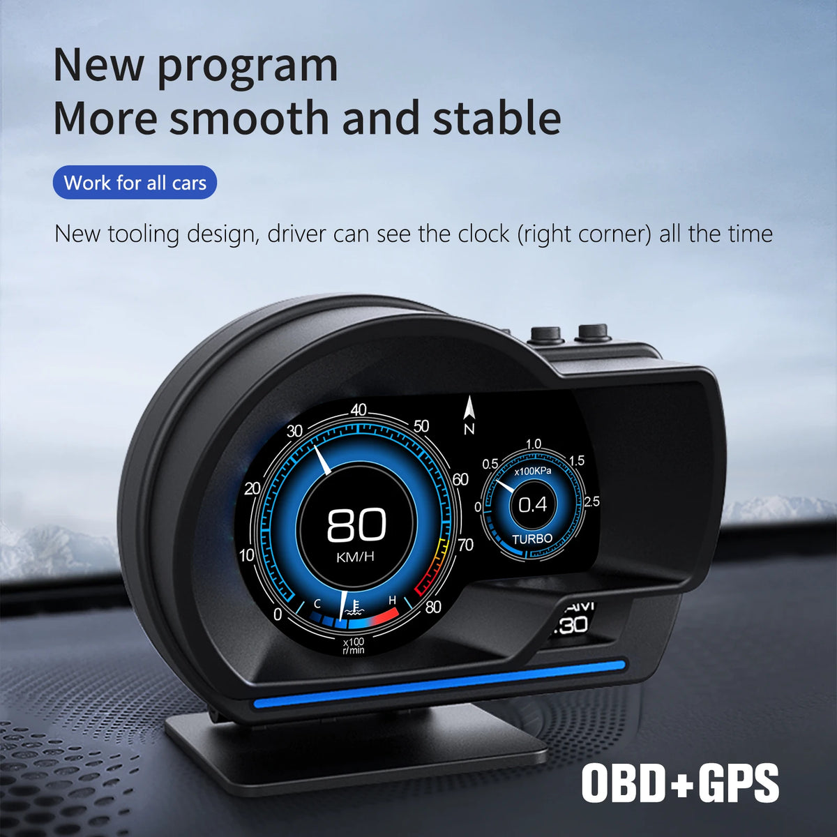 P6 OBD II Windschutzscheibe Head-Up Display – SwissGlanzGarage Ansicht 3
