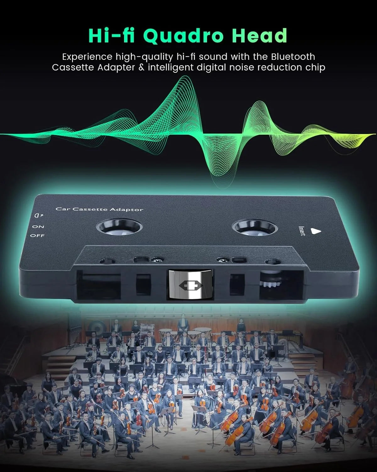 Bluetooth Kassette Adapter für Auto – SwissGlanzGarage Ansicht 2
