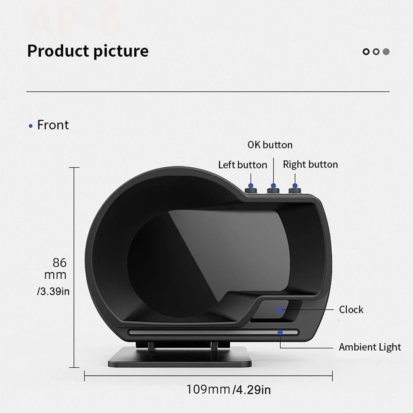 Head Up Display OBD2+GPS Smart Gauge – SwissGlanzGarage Ansicht 5