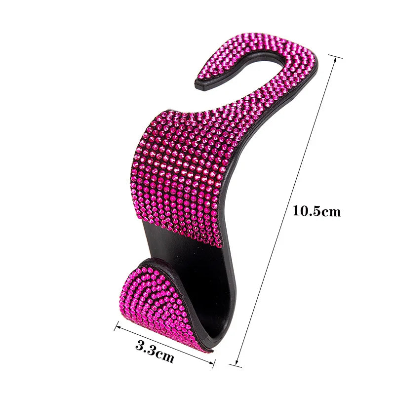Rhinestone Haken Set für Autositz – SwissGlanzGarage Ansicht 6