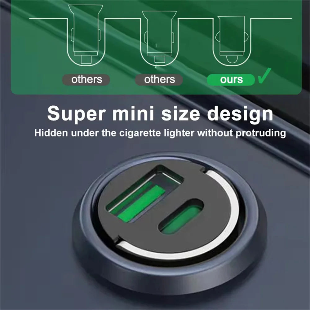 200W Mini Auto Ladegerät USB-C PD Schnelllader – SwissGlanzGarage Ansicht 3