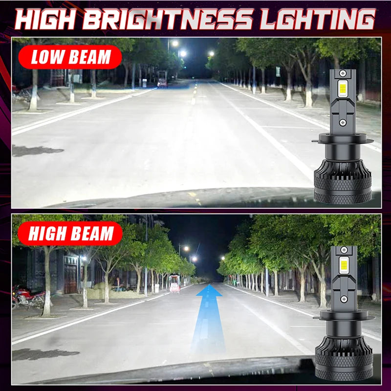 Dualvision H7 H4 LED-Scheinwerfer Set Superhell – SwissGlanzGarage Ansicht 4