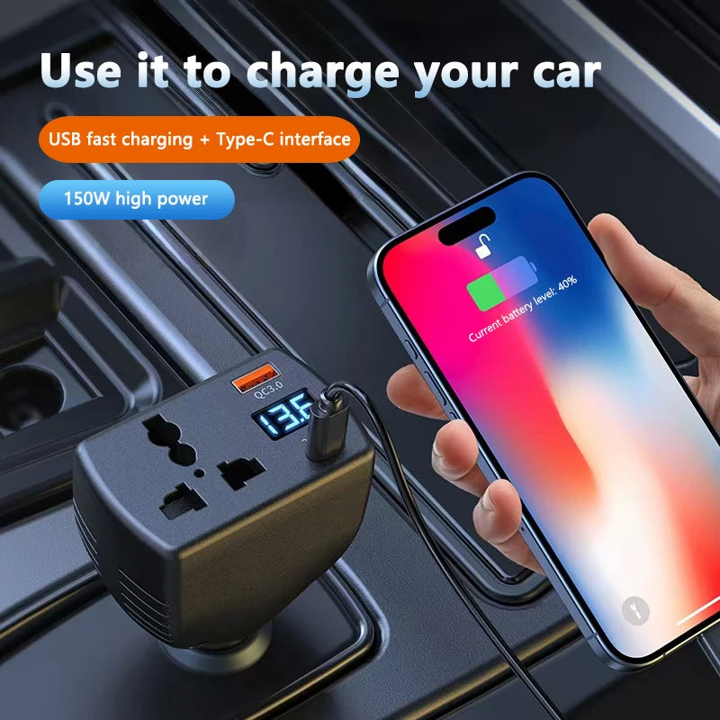 200W Mini Auto Ladegerät USB-C PD Schnelllader 150 W – SwissGlanzGarage Ansicht 4