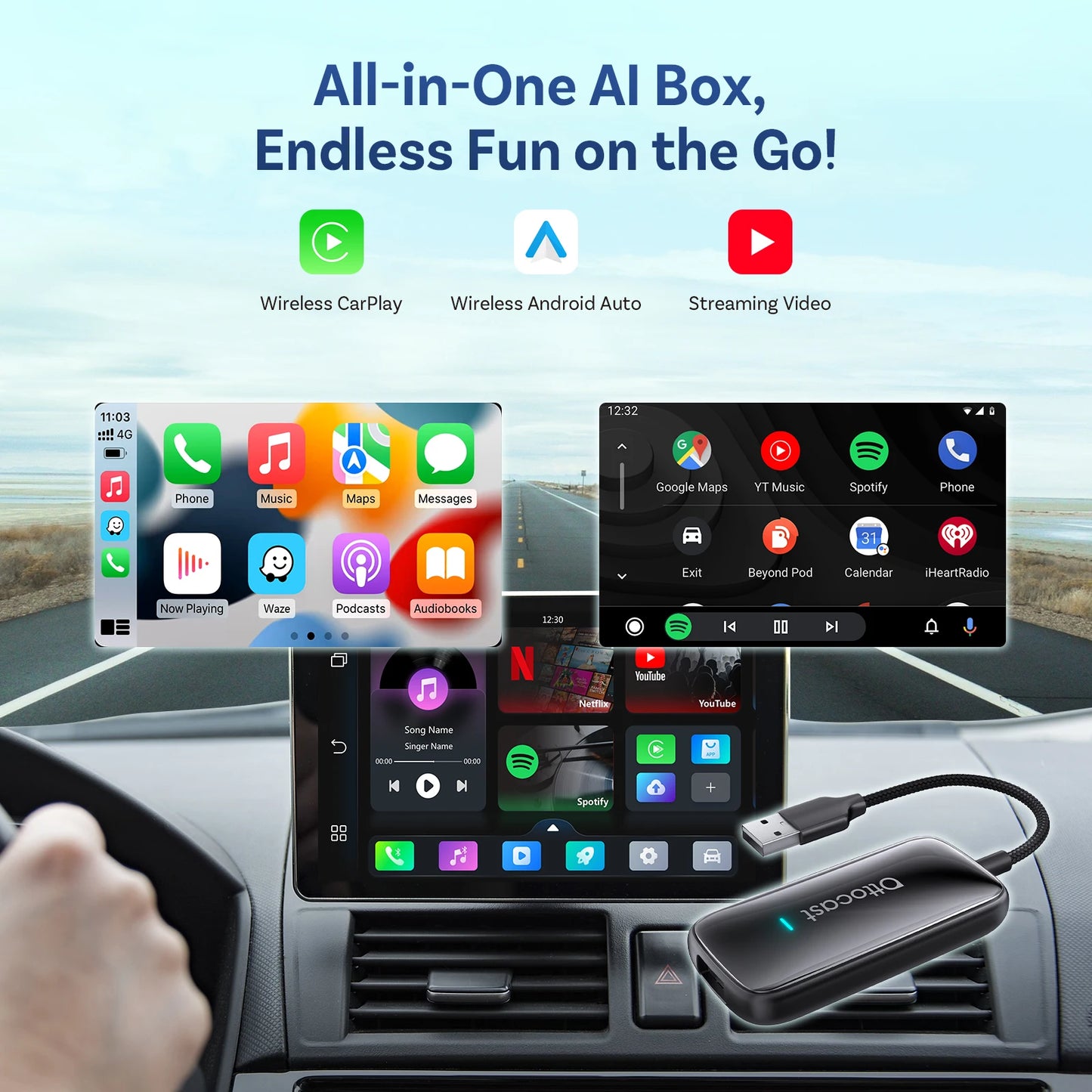 Ottocast Play2Video Ultra Kabellos CarPlay Adapter – SwissGlanzGarage Ansicht 2