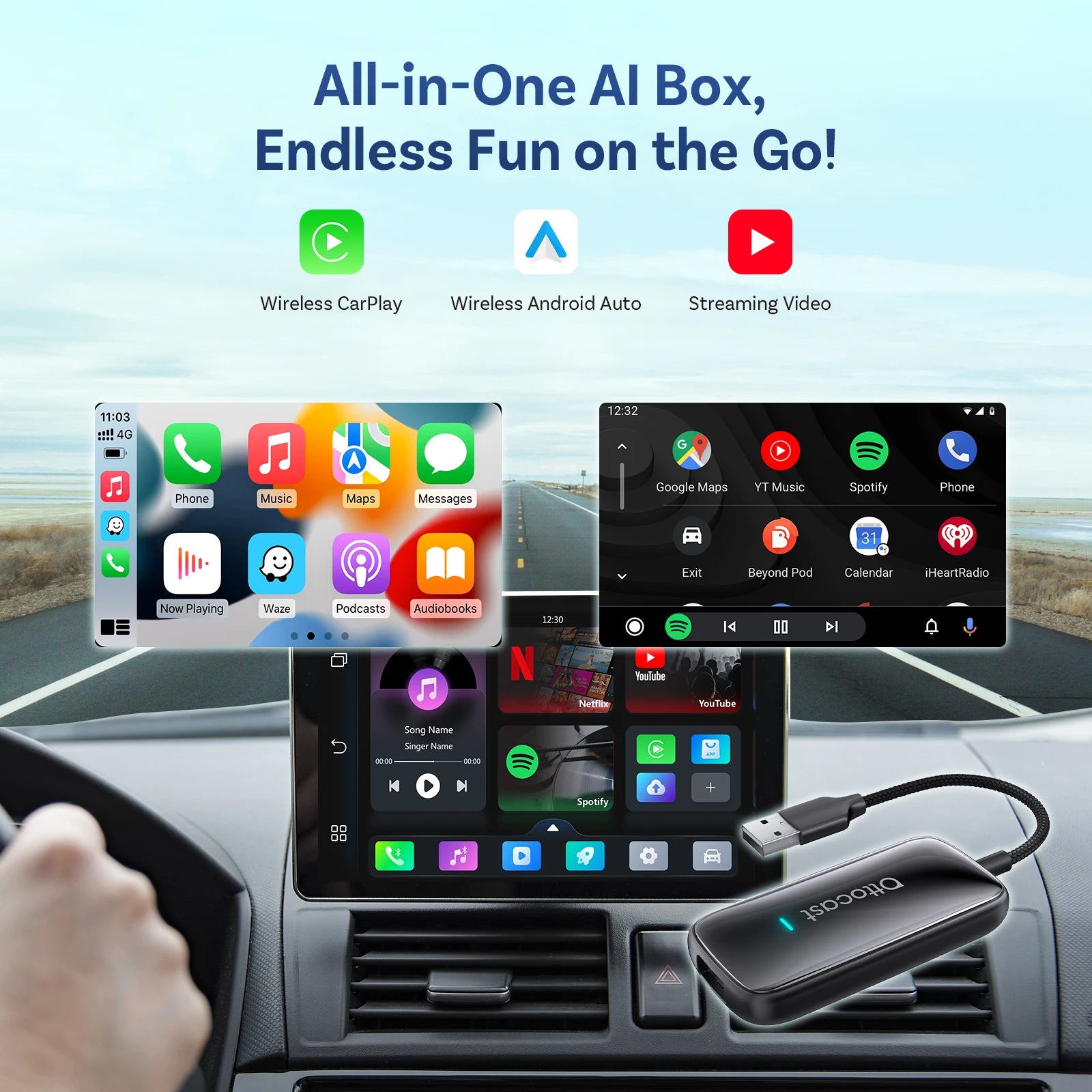 Ottocast Play2Video Ultra Kabellos CarPlay Adapter – SwissGlanzGarage Ansicht 2