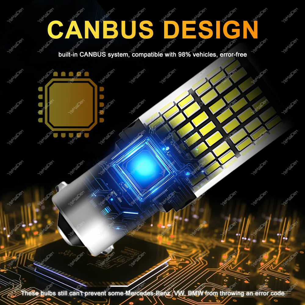CANBUS T20 7443 P21W LED Birne 6500K Weiss – SwissGlanzGarage Ansicht 6
