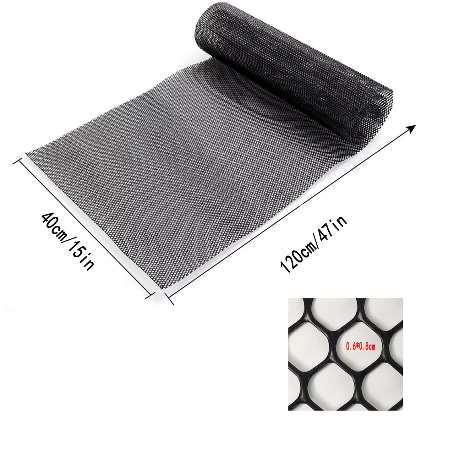 Waben-Gitter Schwarz 120x40cm – SwissGlanzGarage Ansicht 5