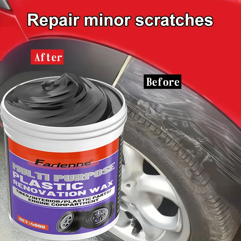 All-In-One-Kunststoff-Polierpaste für die Verfeinerung von Autoinnenräumen, Kratzer-Reparaturwachs für Armaturenbrett...
