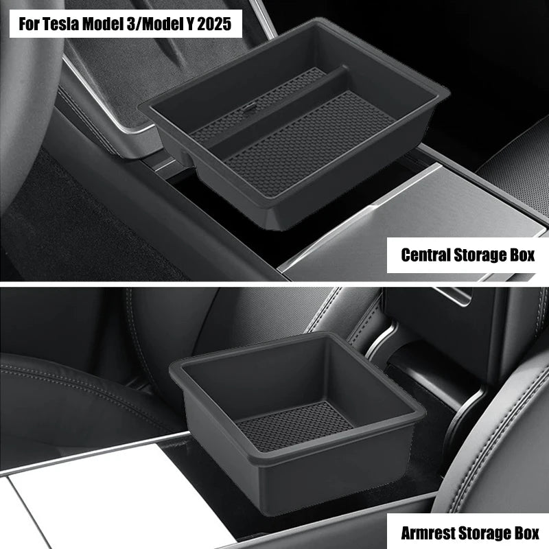 Für Tesla Model 3 Model Y 2025 Auto-Armlehnen-Aufbewahrungsbox