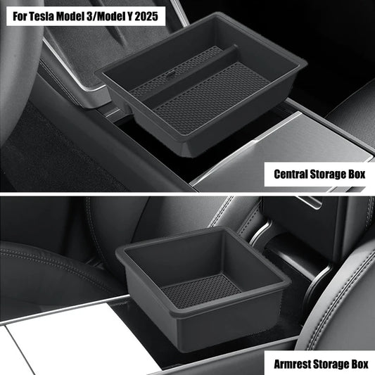 Für Tesla Model 3 Model Y 2025 Auto-Armlehnen-Aufbewahrungsbox
